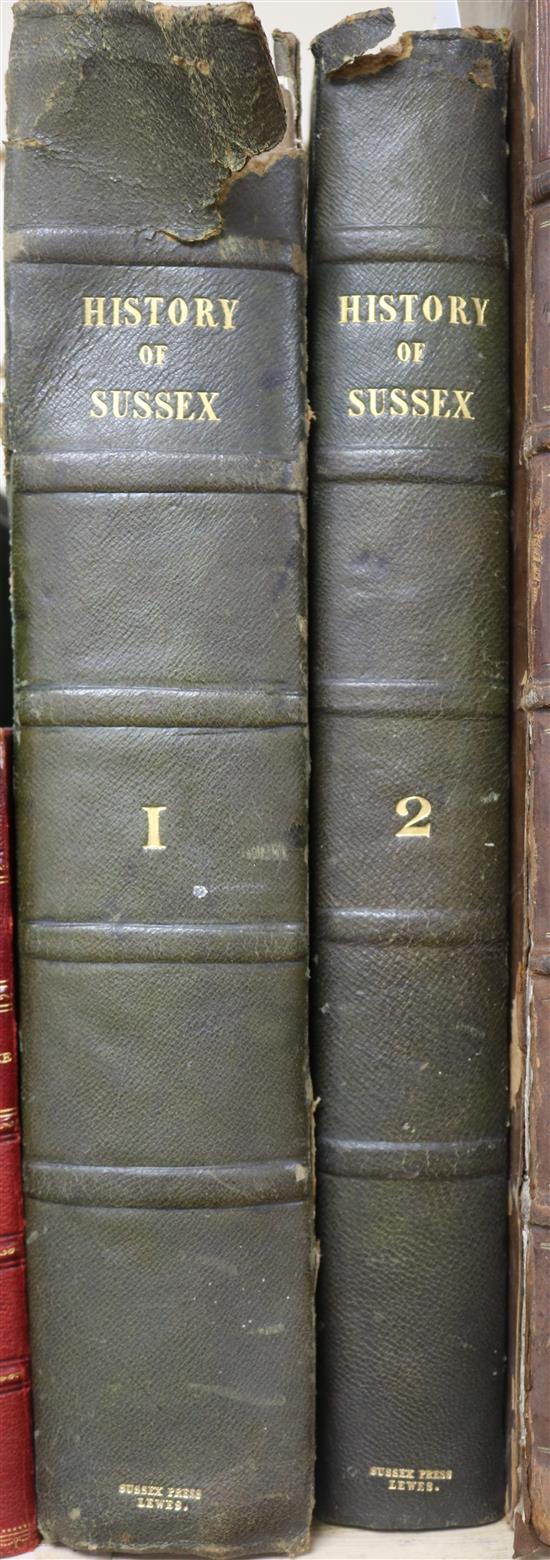 Horsfield (T W), The History, Antiquities and Topography of the County of Sussex, 2 vols, 1835, ex-libris Earl of Sheffield,